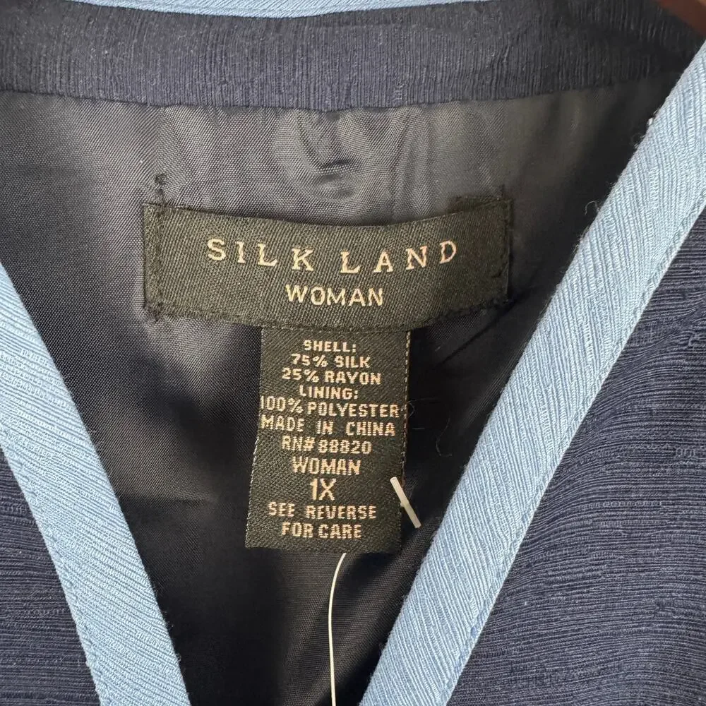 NWT Silk Land Embroidered Jacket